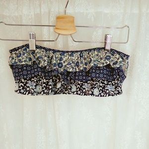 Jessica Simpson ruffle bandeau bikini top